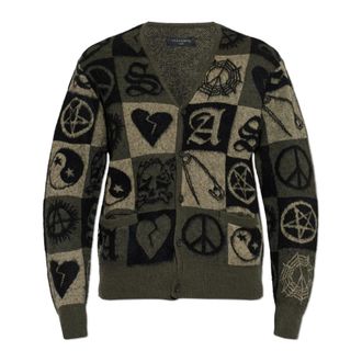 AllSaints Cardigans, male, Green, Size: XL Travis Cardigan