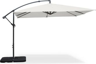 Alice's Garden Parasol cuadrada 3x3m crudo manivela anti-retorno