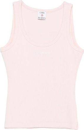 Casablanca Ribbed-knit Logo-embroidered Tank Top