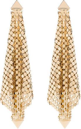 Paco Rabanne Pixel Flow Spiral Gold-Colored Brass Earrings
