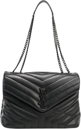 Saint Laurent Pre-owned Vintage Schoudertas - Dames - Vintage Schoudertas - Zwart - ONE Size - Leer - Vintage