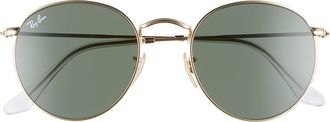 Ray-Ban 53mm Round Sunglasses in Gold/Green Gold at Nordstrom