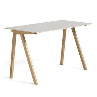 HAY Copenhague CPH90 2.0 Schreibtisch 130 x 65 cm, Eiche / Linoleum off-white