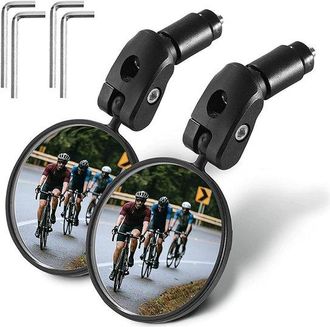 OEM Espejos Retrovisores Para Bicicleta (2 Piezas), Giratorios Y Plegables, Para Bicicletas De Monta&ntilde;a Y De Carretera, Alta Visibilidad Y Seguridad