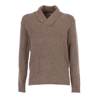 KANGRA Pullover Rasato Calato - male - Kangra - V-neck Knitwear - Brown - 2XL - Knitwear