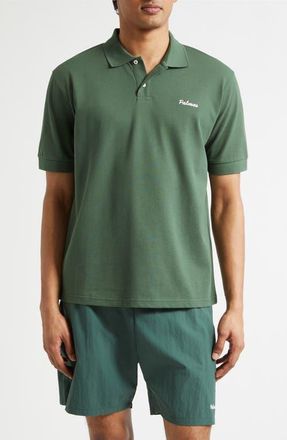 Palmes Logo Piqu&eacute; Polo in Dark Green at Nordstrom, Size X-Large