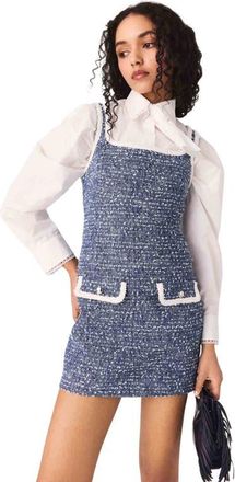 Maje Short tweed dress in Blue at Nordstrom, Size 38 Eu