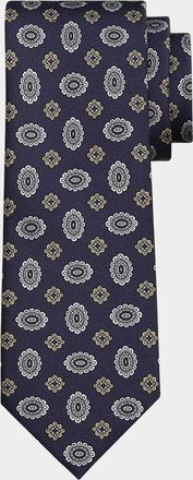 Brioni Men & apos;s Medallion Silk Tie