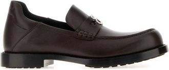 Balenciaga Dark Brown Leather Loafers