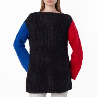 Ferragamo Ferragamo Colorblock Wool-Blend Knit Sweater