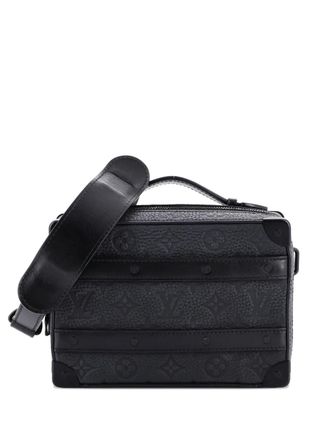 Louis Vuitton Handle Soft Trunk Bag Taurillon leren crossbodytas met monogram - Zwart