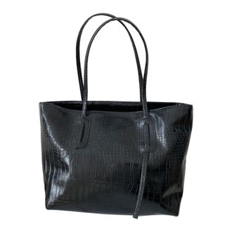 Generic Solid Tassel Mother Bag Large Capacity One Shoulder Bag Bag Leather Handbags for Women (Black, One Size)