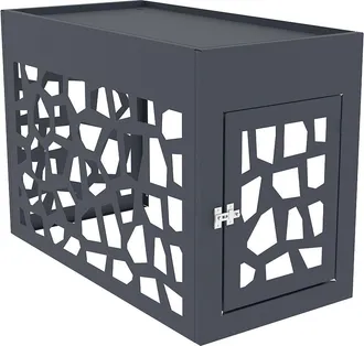 Vente-Unique Protector para aire acondicionado / bomba de calor de aluminio - Con puerta de acceso - Antracita - KAZOMA