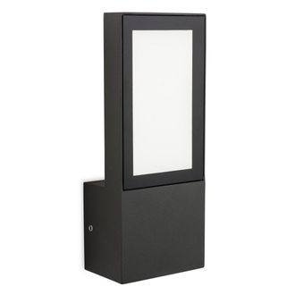 Netlighting Gamay Integrated LED Outdoor Wall Light Graphite IP65 in Black