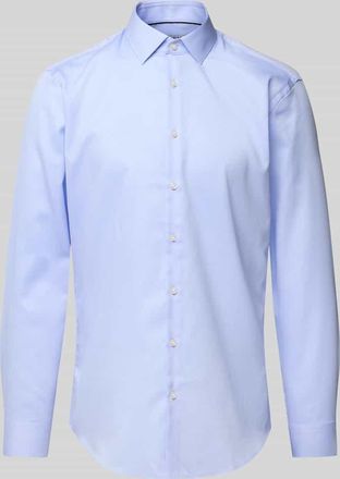 Jake*s Slim Fit Business-Hemd mit Knopfleiste in Bleu, Gr&ouml;&szlig;e 39/40