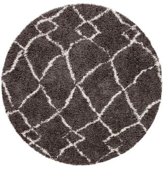 Paco Home Hochflor-Teppich »Orebro 170« rund 44 mm Höhe modernes Rauten Muster, besonders weich & kuschelig