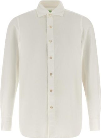 Finamore Off White Regular Corduroy Shirt
