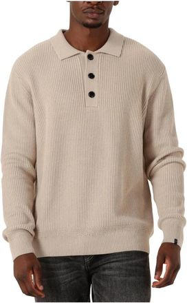 Butcher of Blue Beige Polo Trui voor Heren - Heren - Ronde hals truien - Beige - M - Truien & Vesten