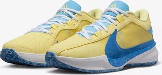 Nike Zoom Freak 5 DX4985-700 Sneakers Mens Yellow Blue Basketball Shoes TF5717