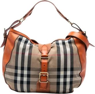 Burberry Pre-owned Shoulder Bags, female, Brown, Size: ONE SIZE Pre-owned Leather Shoulder Bag