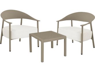 Habitat et Jardin Conjunto De Muebles De Jard&iacute;n c&eacute;ora De Metal Y Pl&aacute;stico - 2 Plazas - Topo