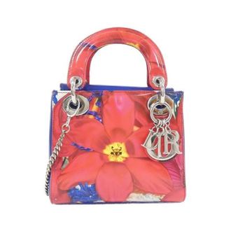 Dior Pre-owned Lady Dior Patent Mini Bag - Dames - Pre-owned - Rood - Maat: ONE Size Leer
