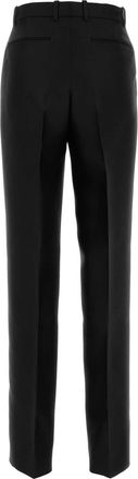 Gucci Wool-Silk Blend Trousers - Black