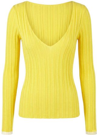 Trussardi yellow Viscose Women Womens Sweater