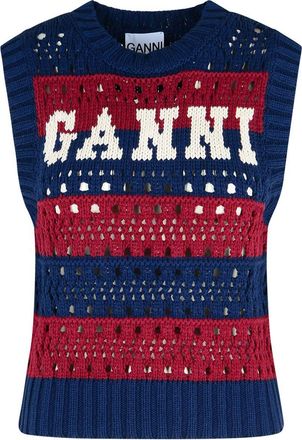 Ganni Multicolor Cotton Blend Vest