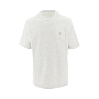 Brunello Cucinelli Logo embroidery T-shirt Man XXXL