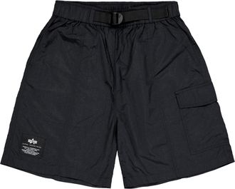 Alpha Industries Shorts ALPHA INDUSTRIES Nylon Cargo Short, Herren, Gr. XXL, Normalgr&ouml;ssen, schwarz, Obermaterial: 100% Nylon, Hosen Shorts