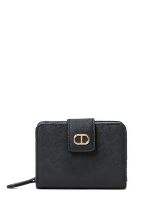 Twin-Set logo wallet - women - Polyurethane - One Size - Black