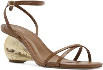 Arezzo Luma Ankle Strap Wedge Sandal in Soul Natural at Nordstrom, Size 9.5