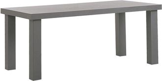 Beliani Mesa de comedor de jardín de cemento reforzado 180 x 90 cm 6 plazas resistente al agua Taranto