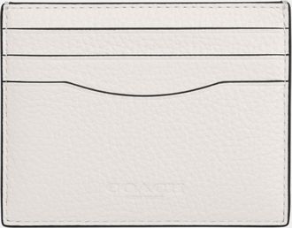 Coach Mens Card Case - White Leather - One Size