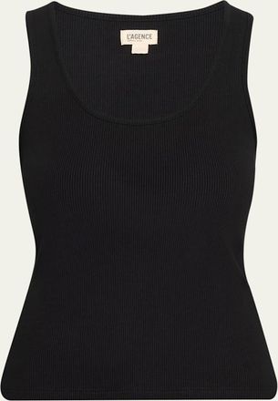 L'agence Adira Scoop-Neck Tank Top