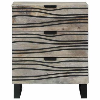 Berkfield Home Beautiful Bedside Tables with Drawer White & Black 50 x 33 x 60 cm