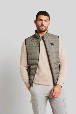 Bugatti Steppweste BUGATTI, Herren, Gr. 50, beige, 100% Polyester, unifarben, regular fit, ohne Ausschnitt, Westen Steppweste, aus leichter Nylonware