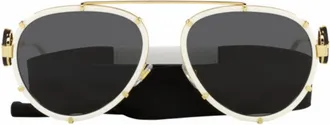 Versace Aviator Full Rim Sunglasses - White