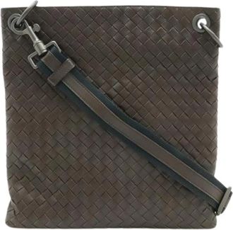 Bottega Veneta Tweedehands leren schoudertassen - Dames - Vintage Schoudertas - Bruin - ONE Size - Vintage