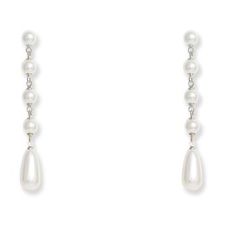 Self Portrait Earrings, female, White, Size: ONE SIZE Pearl Droplet Earrings