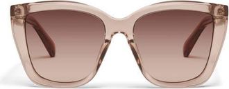Quay See Ya 56mm Gradient Square Sunglasses in Doe/brown Fawn at Nordstrom
