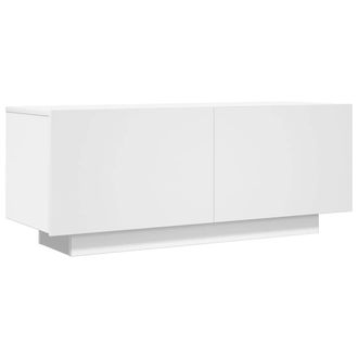vidaXL Vidaxl - Mueble Para Tv Madera Contrachapada Blanco 100x35x40 Cm
