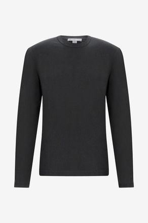James Perse Rundhals-T-Shirt mit langen Ärmeln