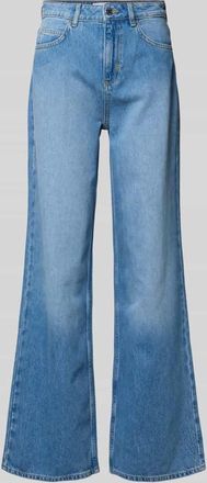 Comma Wide Leg Jeans im Used-Look in Blau, Gr&ouml;&szlig;e 34/32