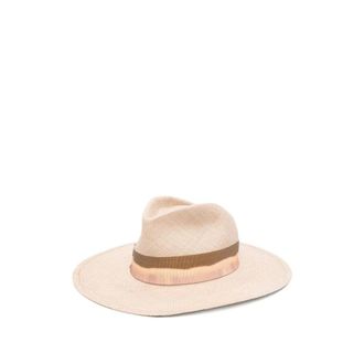 Borsalino Hats, female, Beige, Size: L Wide Brim Straw Hat