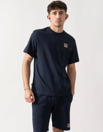 Aquascutum Mens Aquascutum Mens Badge T-Shirt - Navy 11 - Black - Size: 38