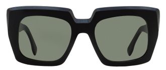 Retro Superfuture Piscina Oversized Square Acetate Sunglasses - Black