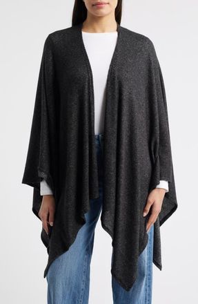 Loveappella Rib Shawl in Charcoal at Nordstrom