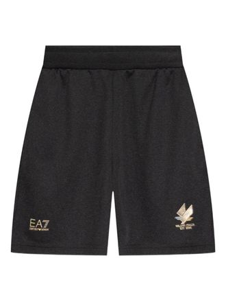 Emporio Armani Shorts met logodetail - Zwart